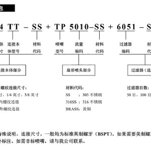 單元組合式扇形噴嘴-TP